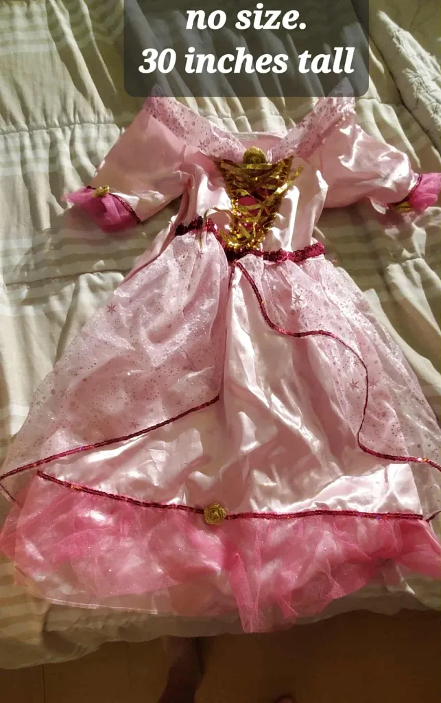 Halloween costume Pink Princess Dress - 30 Inches Tall thumbnail