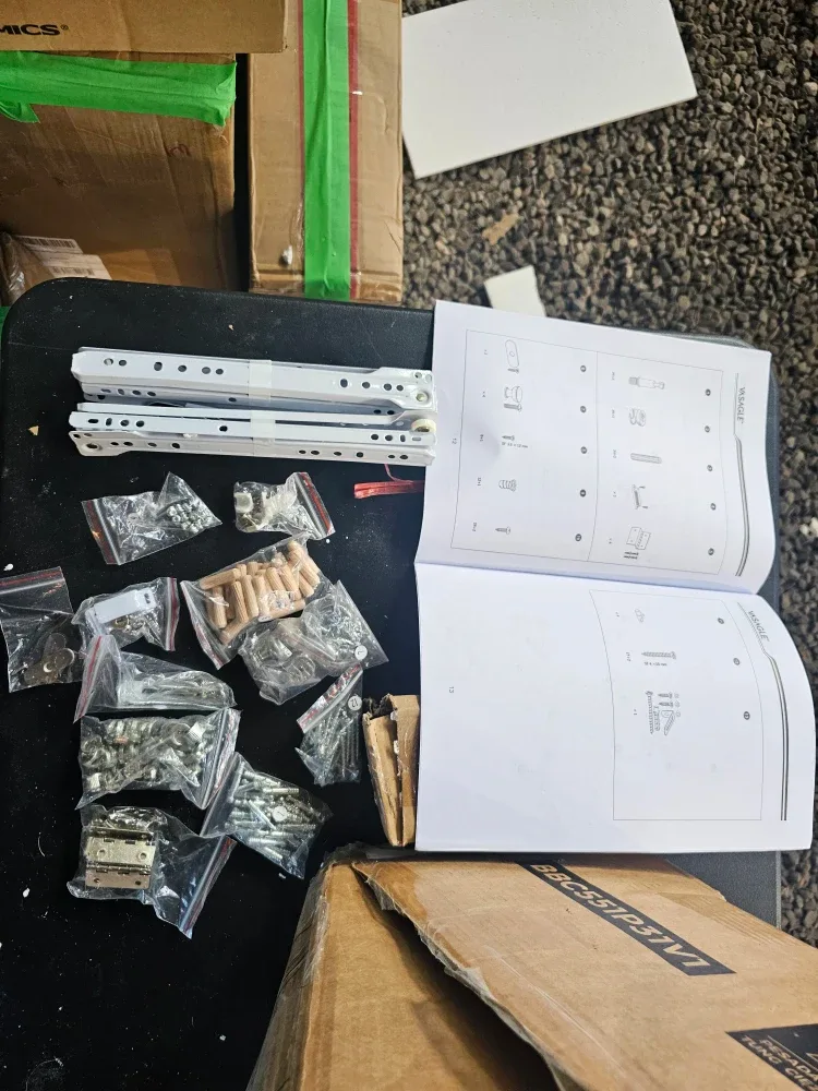 VASAGLE Bathroom Cabinet with Drawers, White image indicator(6)