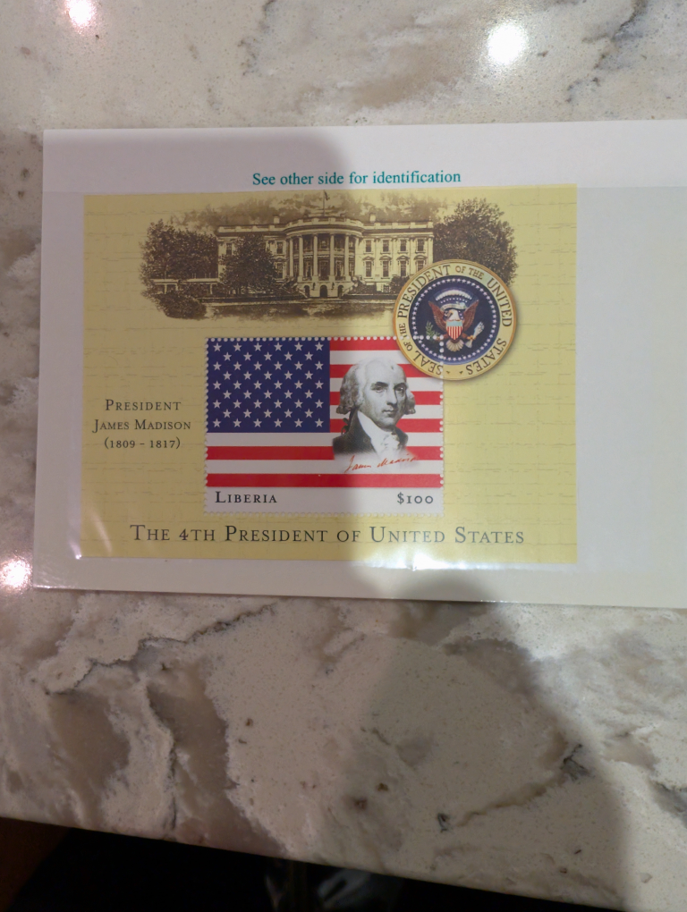 Liberia U.S. President Mint Stamp Sheet