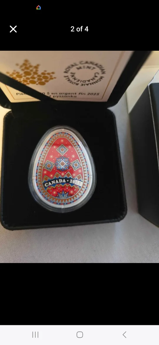 Royal Canadian Mint Silver Pysanka Egg Coin 2023 image indicator(2)