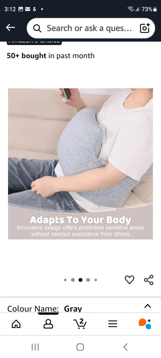 Gray Premium Quality Pillow image indicator(2)