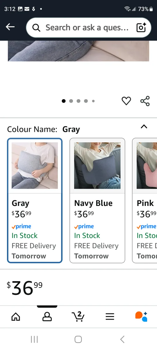 Gray Premium Quality Pillow image indicator(3)