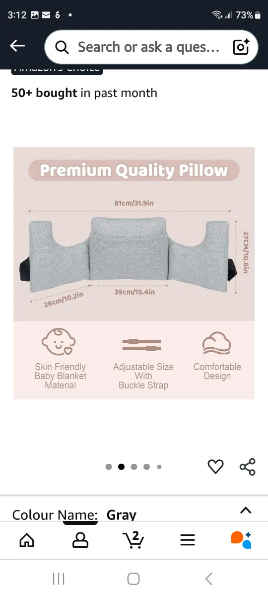 Gray Premium Quality Pillow image indicator(4)
