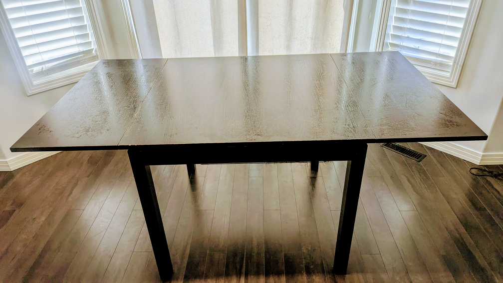 Extendable Square Dining Table - Dark Brown