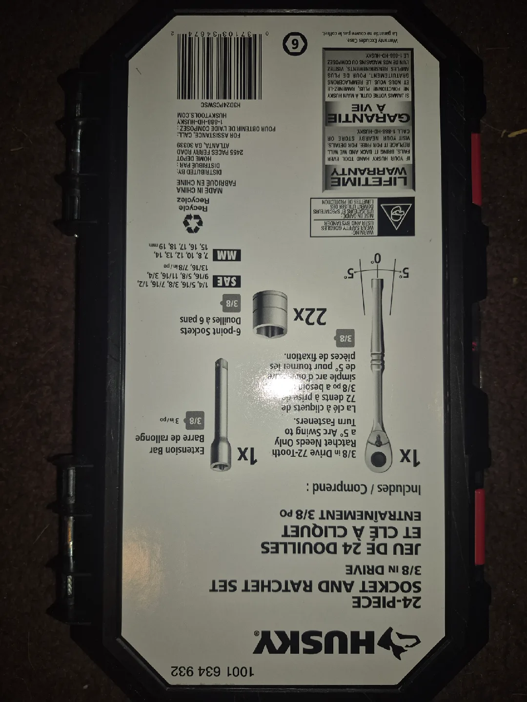 Husky 24-Piece Socket and Ratchet Set image indicator(3)