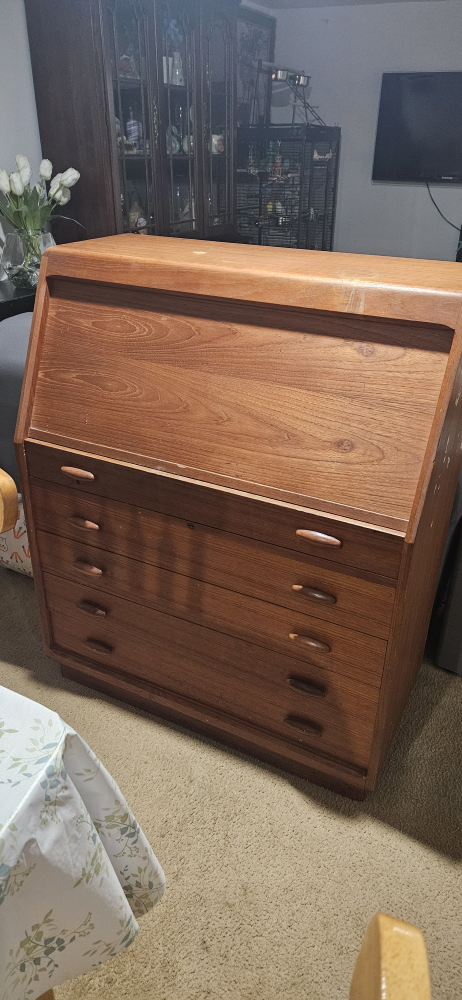Vintage Wooden Secretary Desk