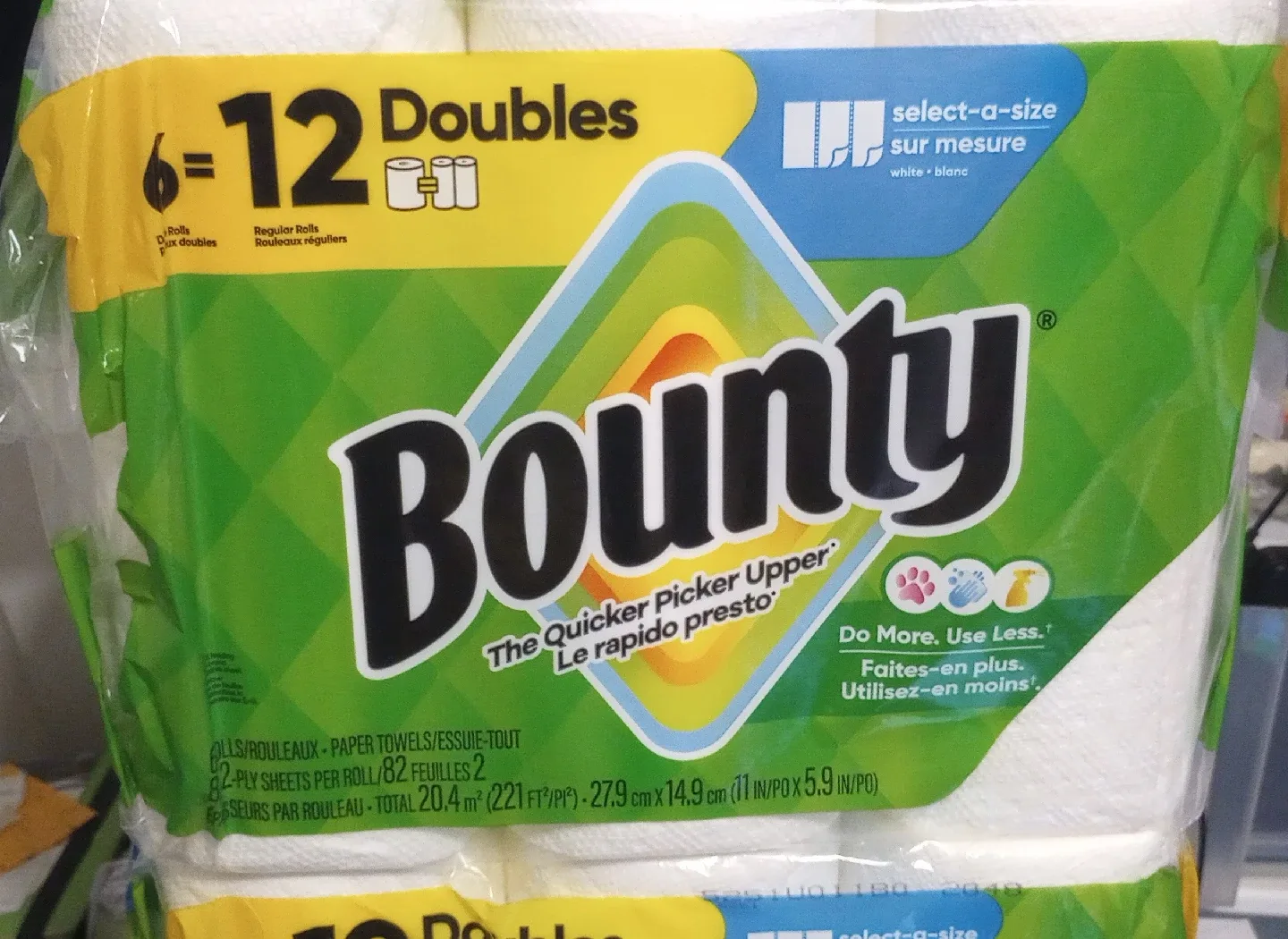 Bounty Paper Towels 6=12 - 2 packs for $14 image indicator(2)