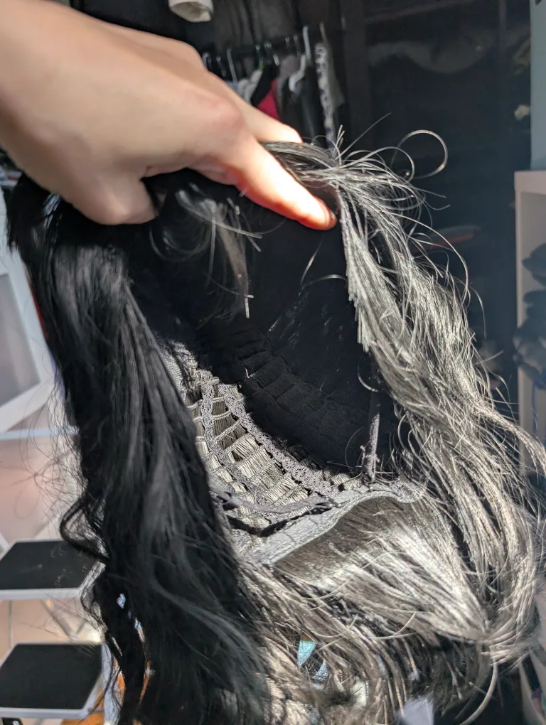 Black curly wig -  heat resistant ! image indicator(6)