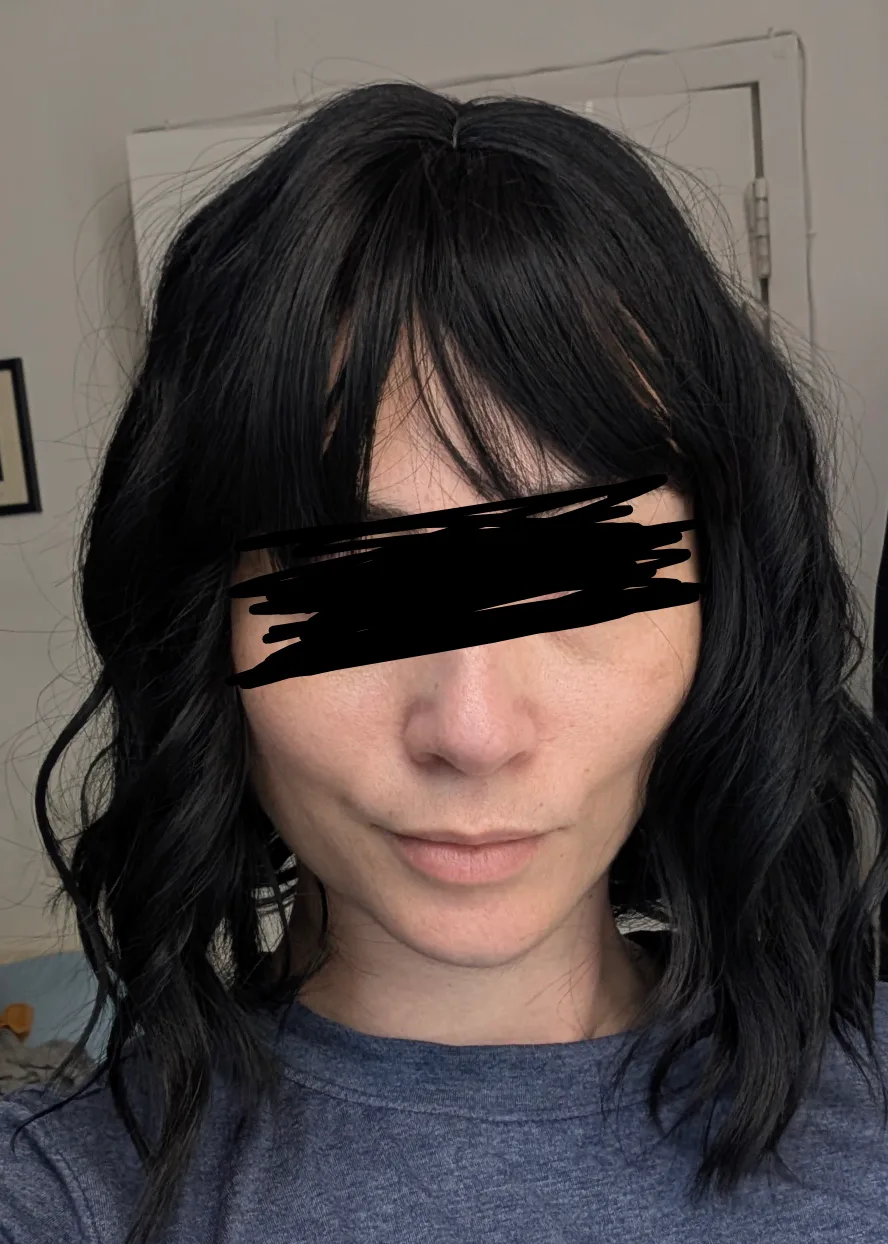 Black curly wig -  heat resistant ! image indicator(8)