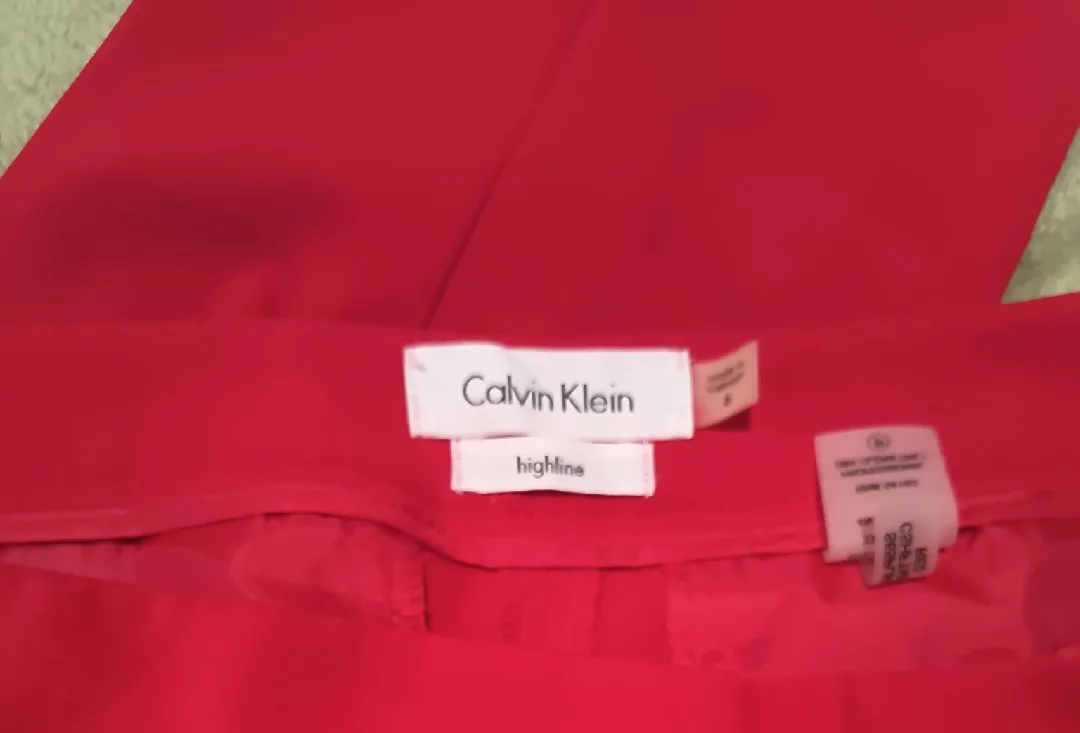 Calvin Klein Red Highline Pants - Size 6P image indicator(5)