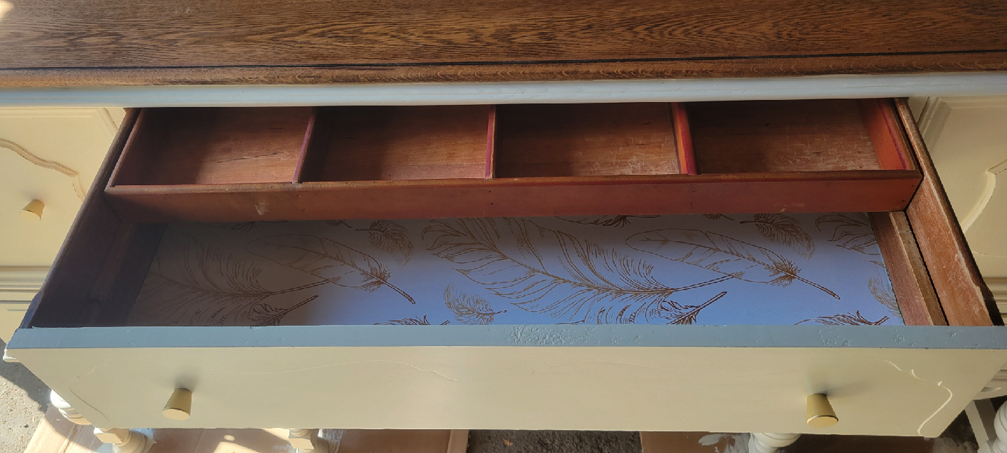 Vintage Style Cream & Wood Buffet - photo 5