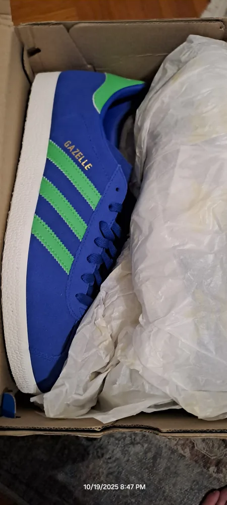 New Adidas Gazelle Blue/Green US 10 thumbnail