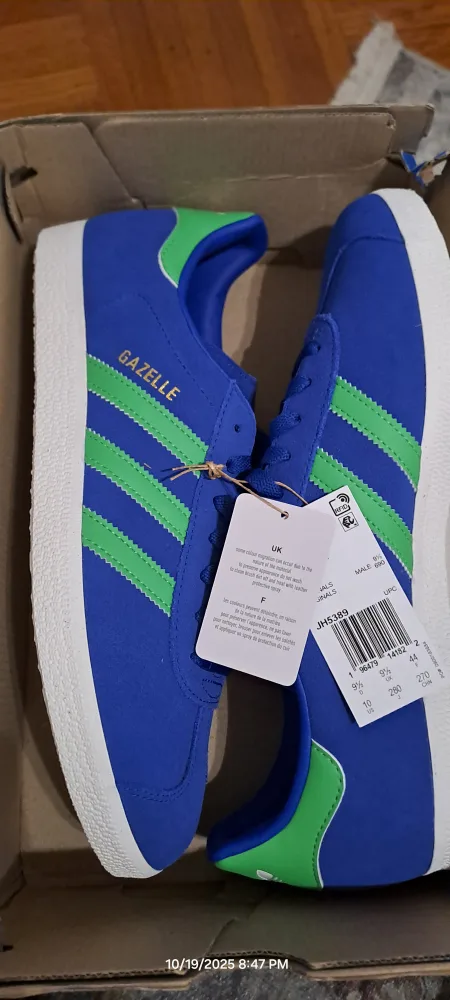 New Adidas Gazelle Blue/Green US 10 image indicator(2)