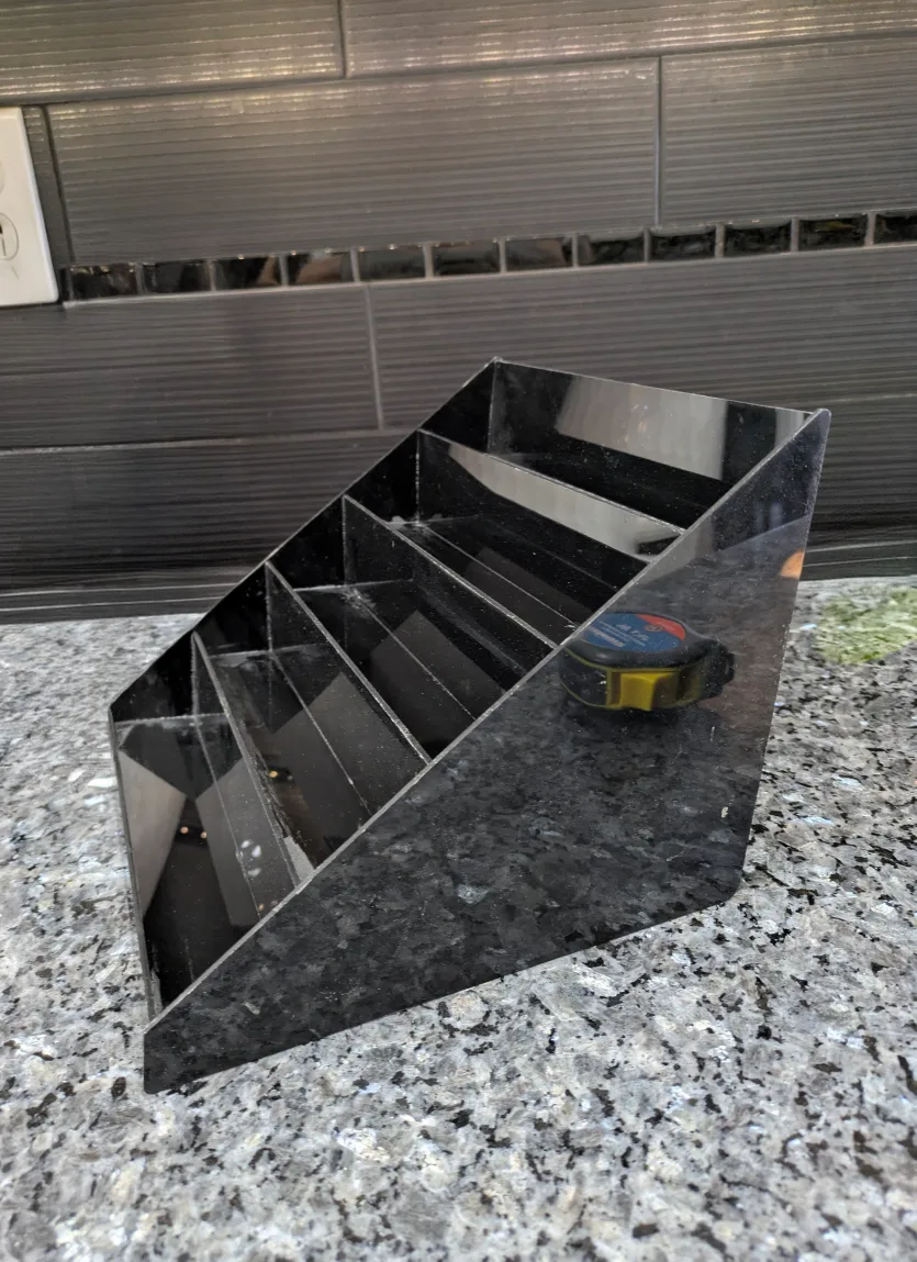 Black Acrylic Nail Polish Organizer Stand thumbnail