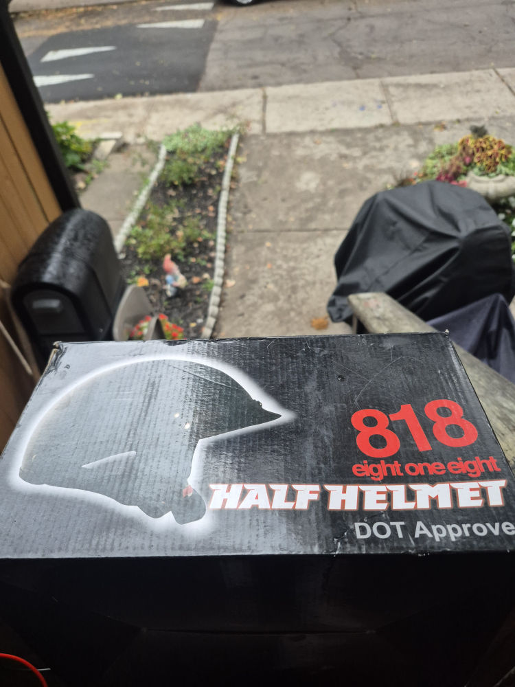 818 Eight One Eight Half Helmet DOT Approved - New