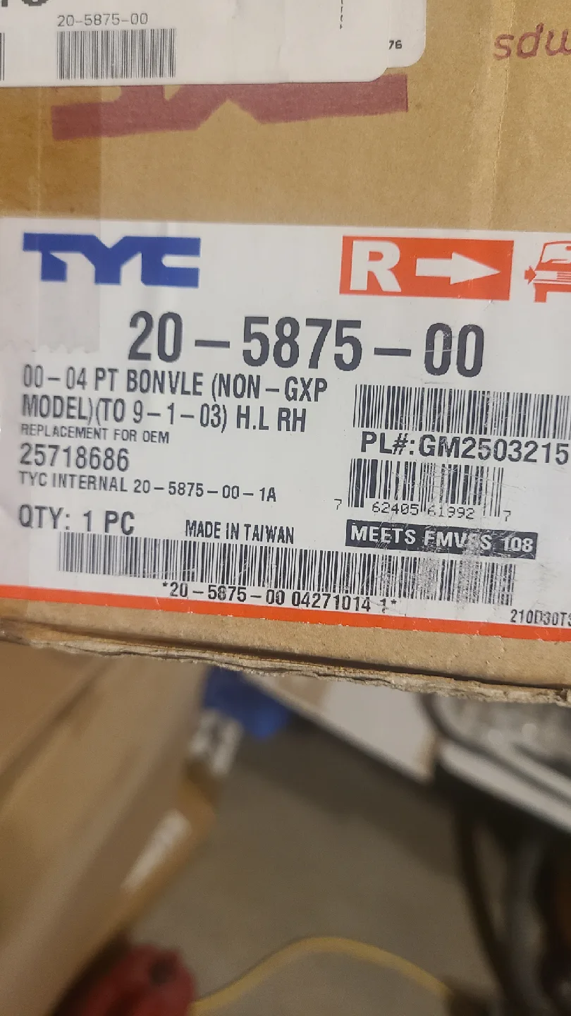 TYC Headlight Assembly for Pontiac Bonneville 00-04 image indicator(4)