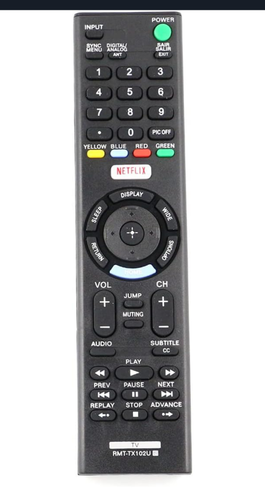 Sony TV Replacement Remote