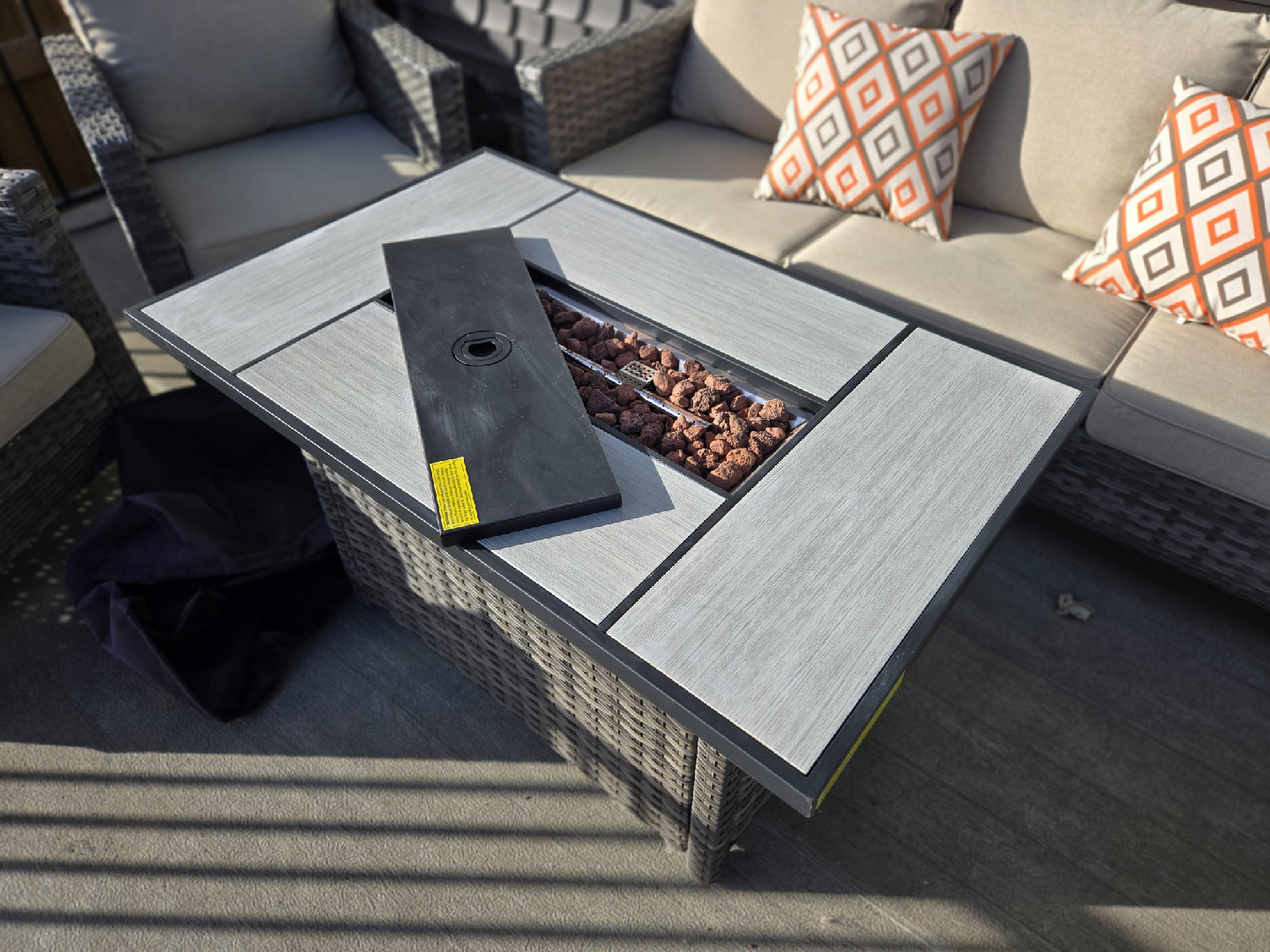 Outdoor Patio Set with Fire Table - photo 3