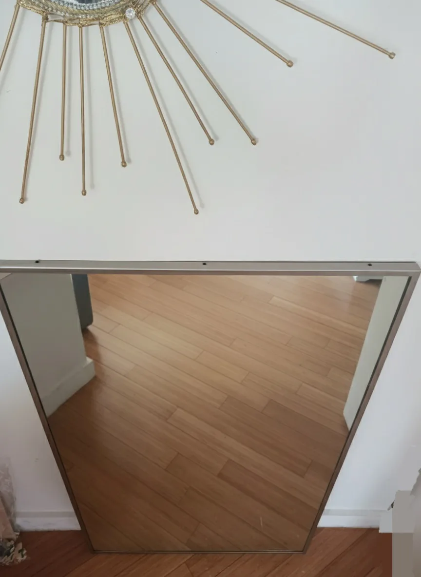 Industrial Heavy Large Modern Wall Mirror with Silver Frame image indicator(2)