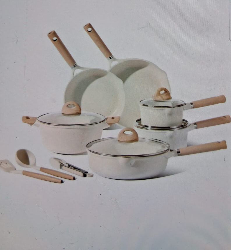 Carote 13-Piece Nonstick Cookware Set, Granite Bon Appetit