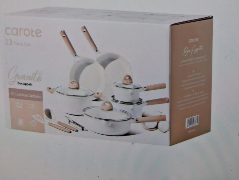 Carote 13-Piece Nonstick Cookware Set, Granite Bon Appetit - photo 4