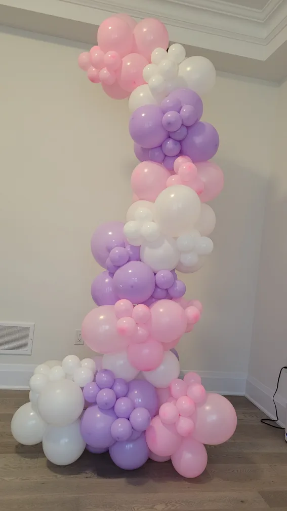 Balloon Garland - Purple, Pink, White image indicator(5)