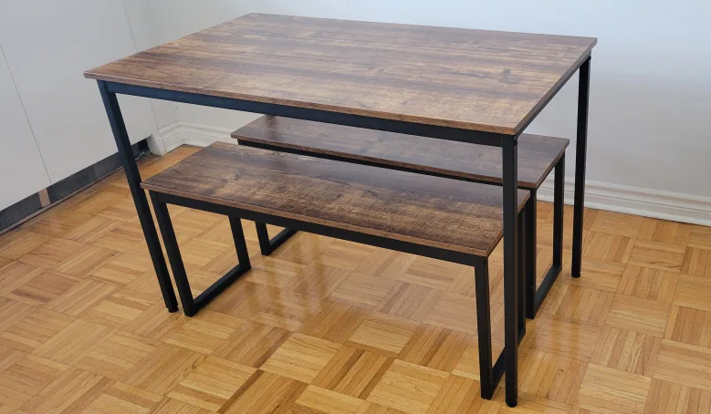 New Dining Table Set with 2 Benches thumbnail