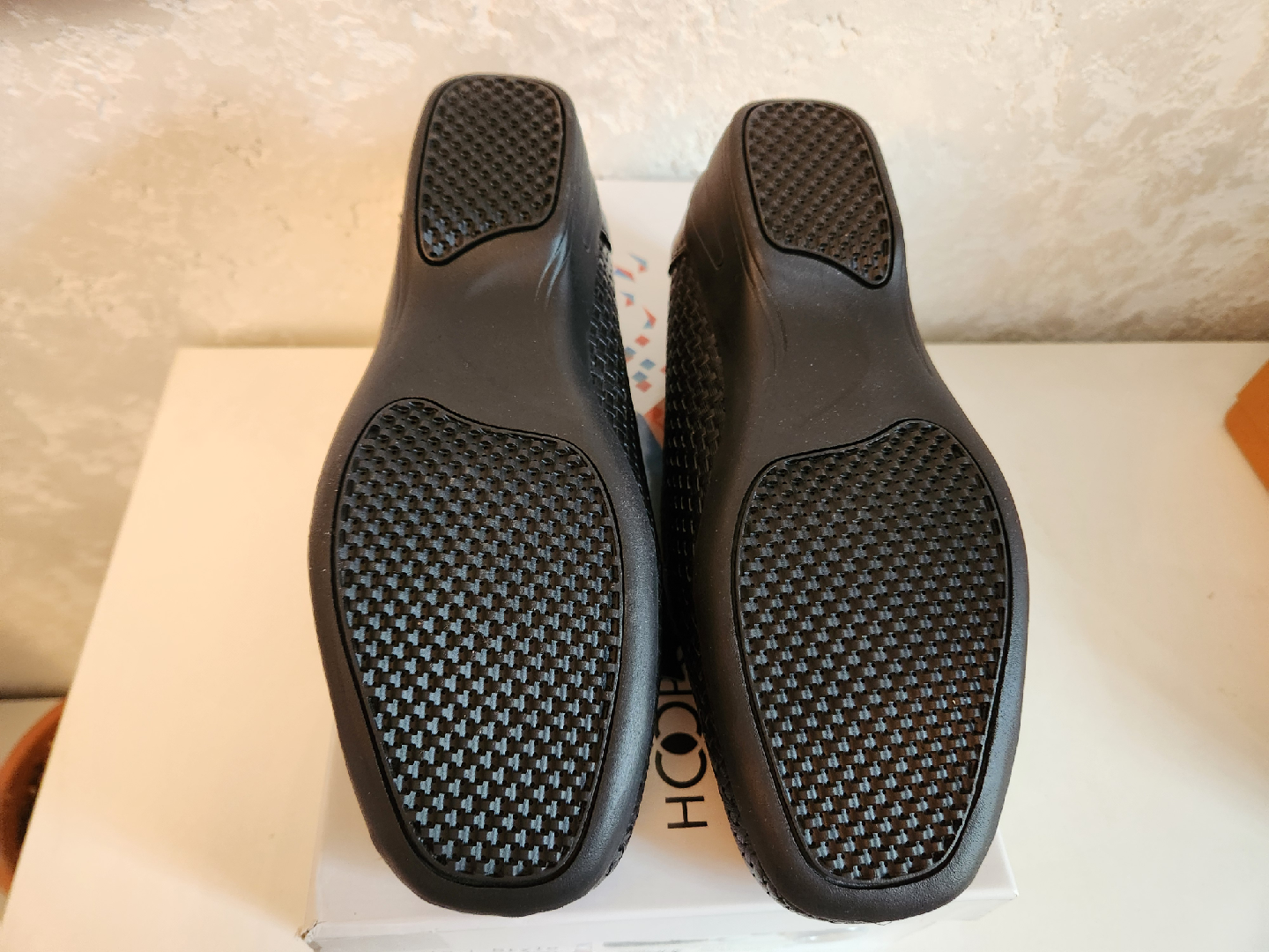 HOOPOE Claire Loafers - Black Woven - Size 7 - photo 5