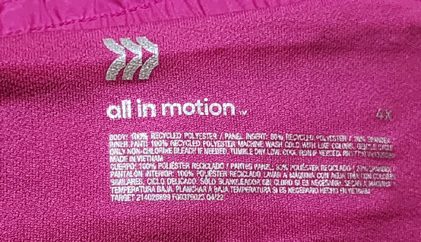 All in Motion Pink Running Shorts - Size 4X - photo 3