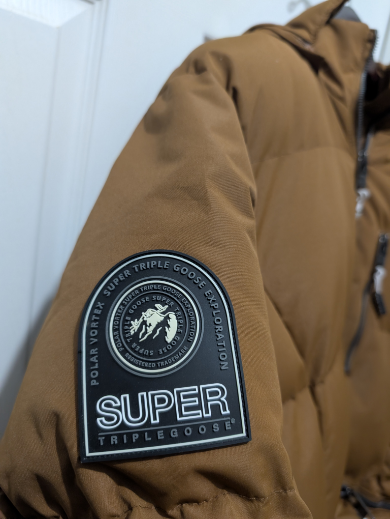 Super Triple Goose Brown Winter Parka, Size L - photo 3