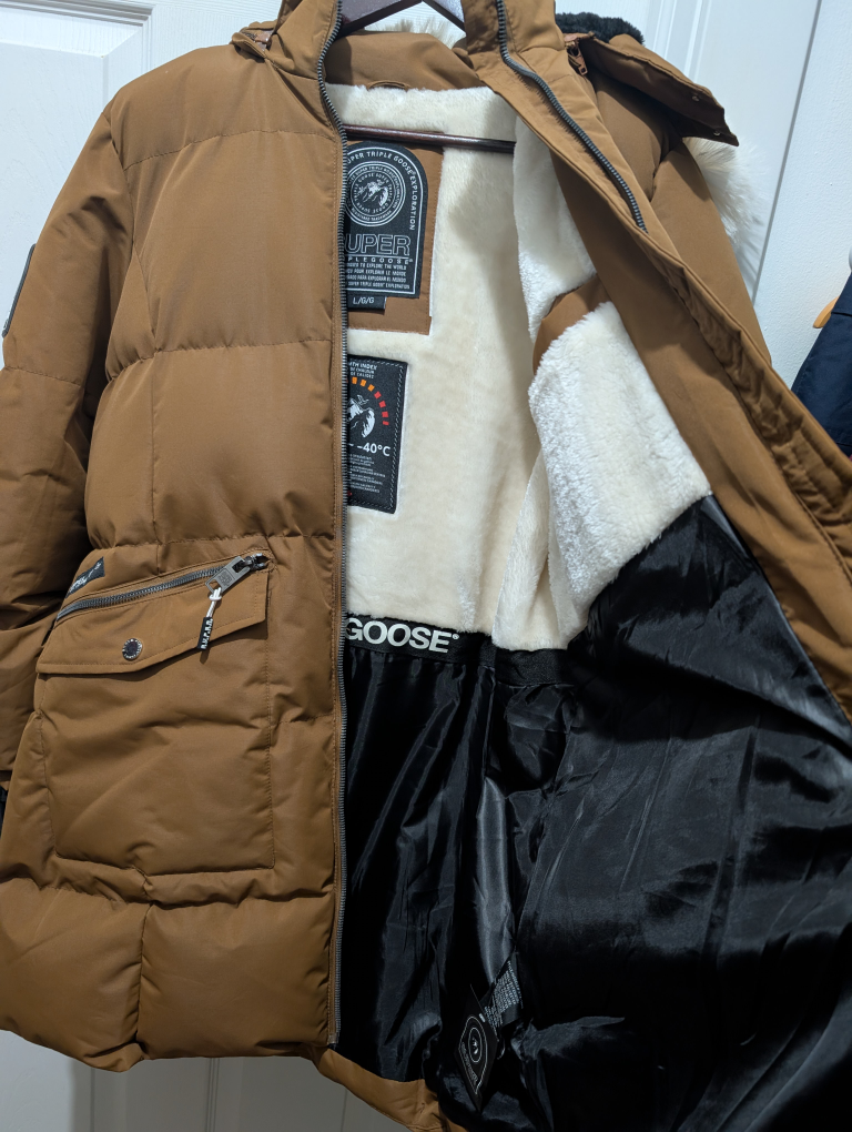 Super Triple Goose Brown Winter Parka, Size L - photo 5