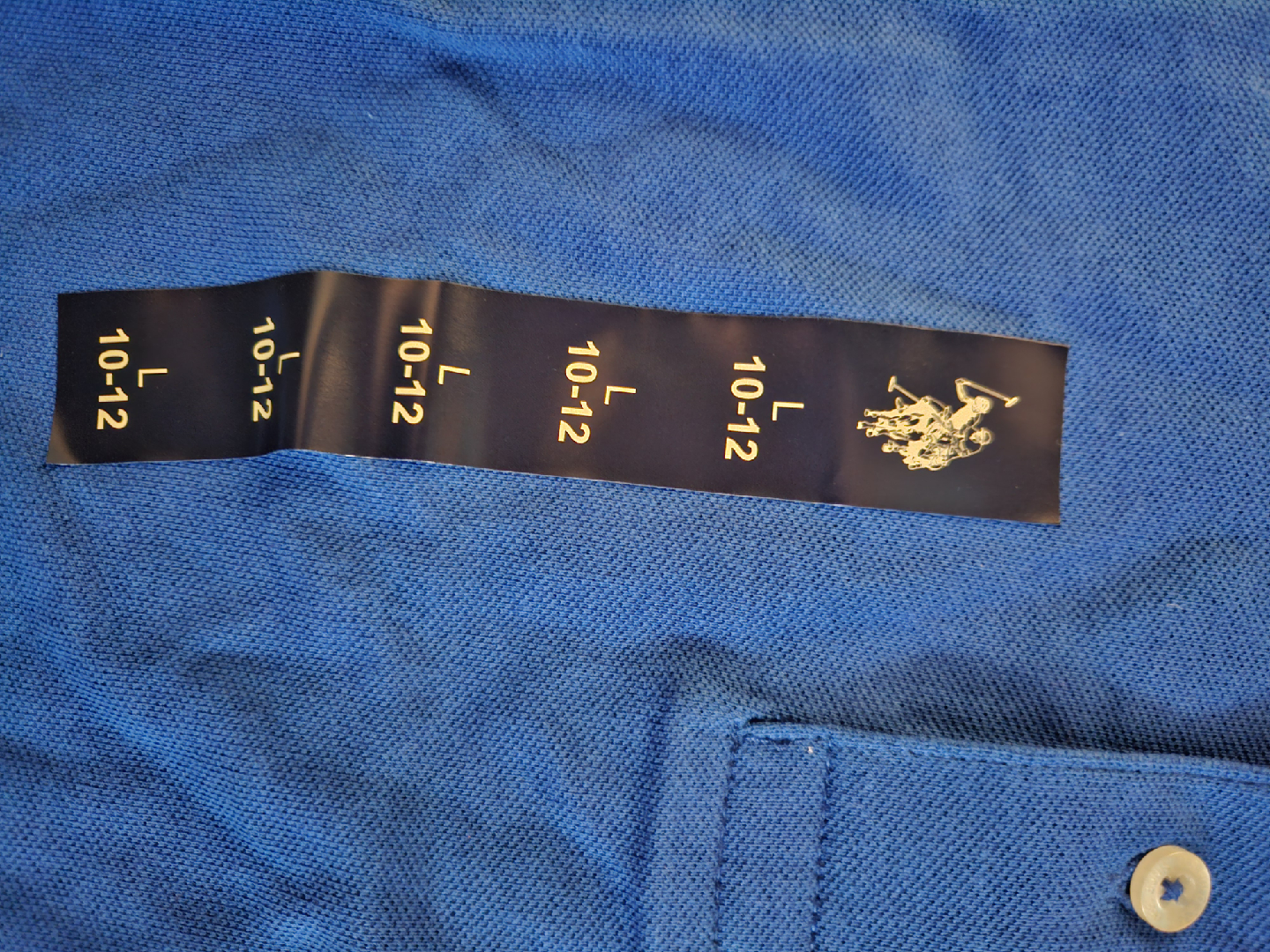 U.S. Polo Assn. Blue Polo Shirt - Size L (10-12) - photo 3