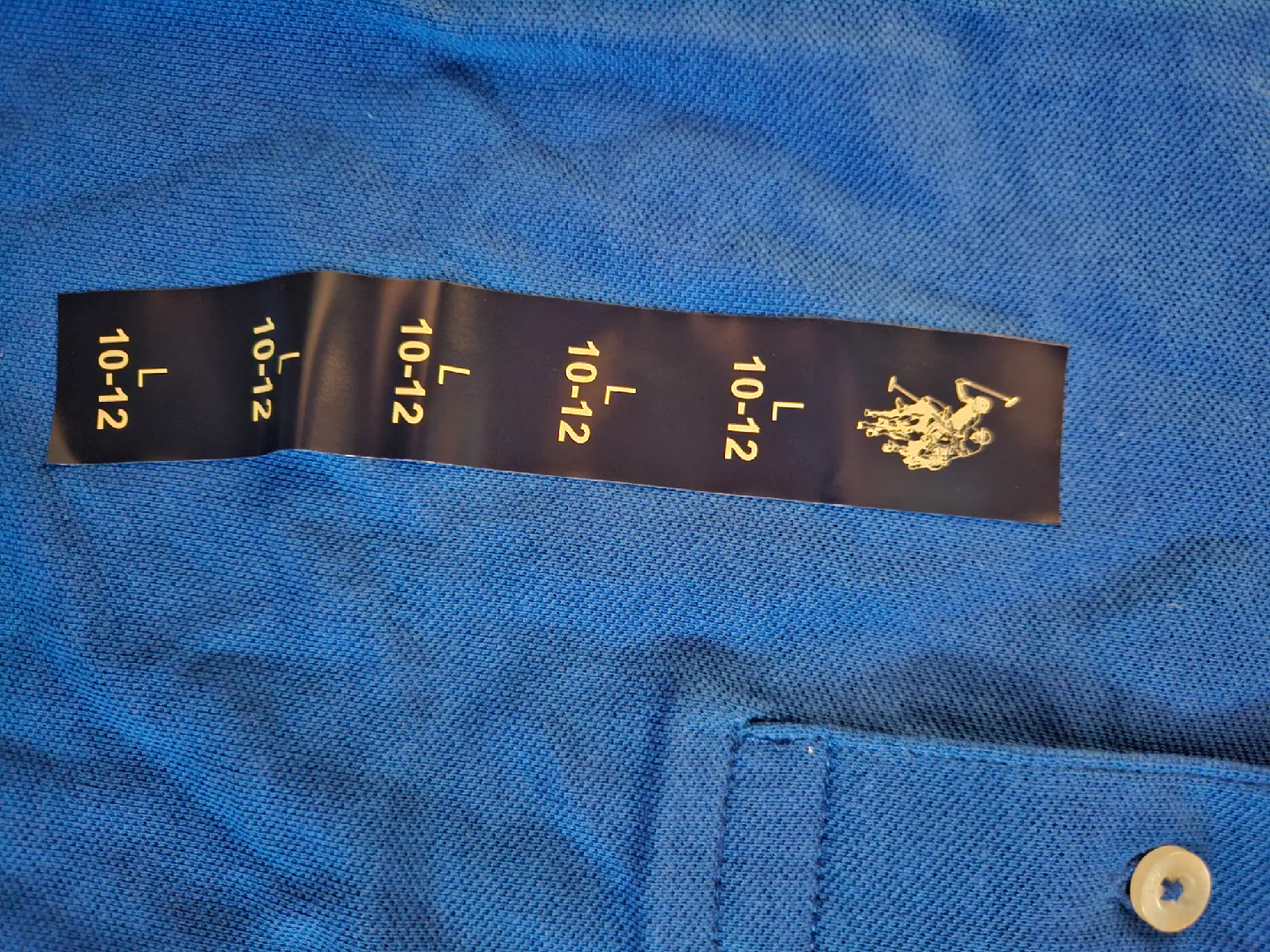 U.S. Polo Assn. Blue Polo Shirt - Size L (10-12) image indicator(3)