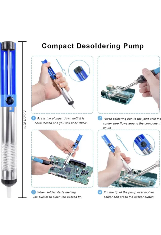 Soldering Iron Kit with Desoldering Pump image indicator(4)