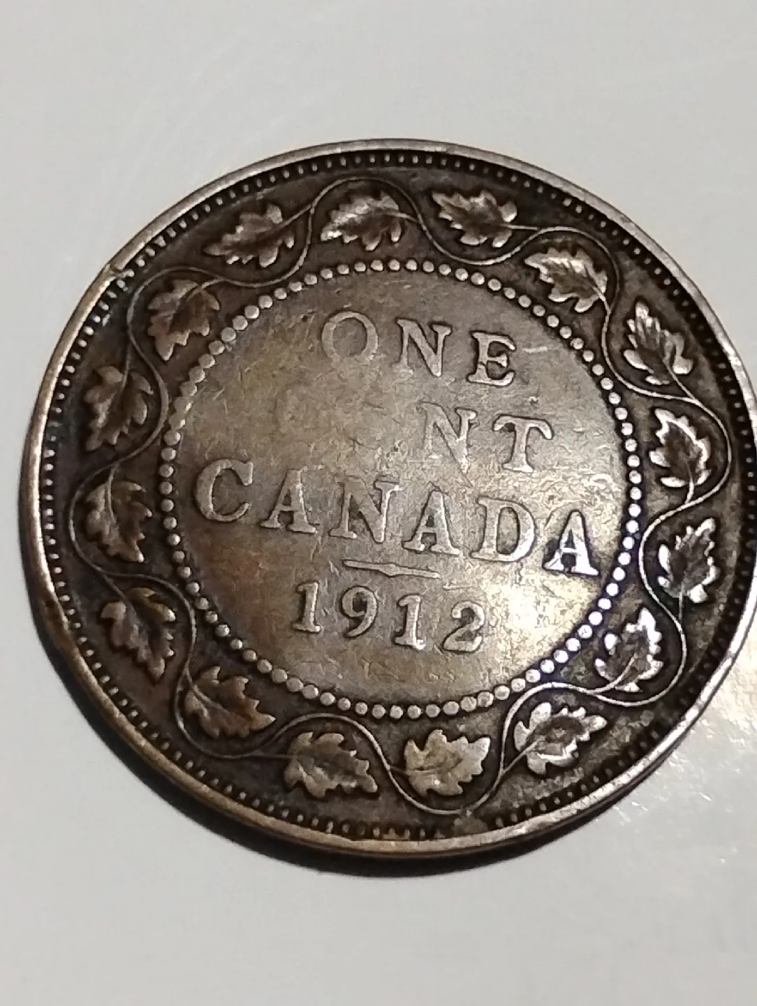 1912 Canadian One Cent Coin thumbnail