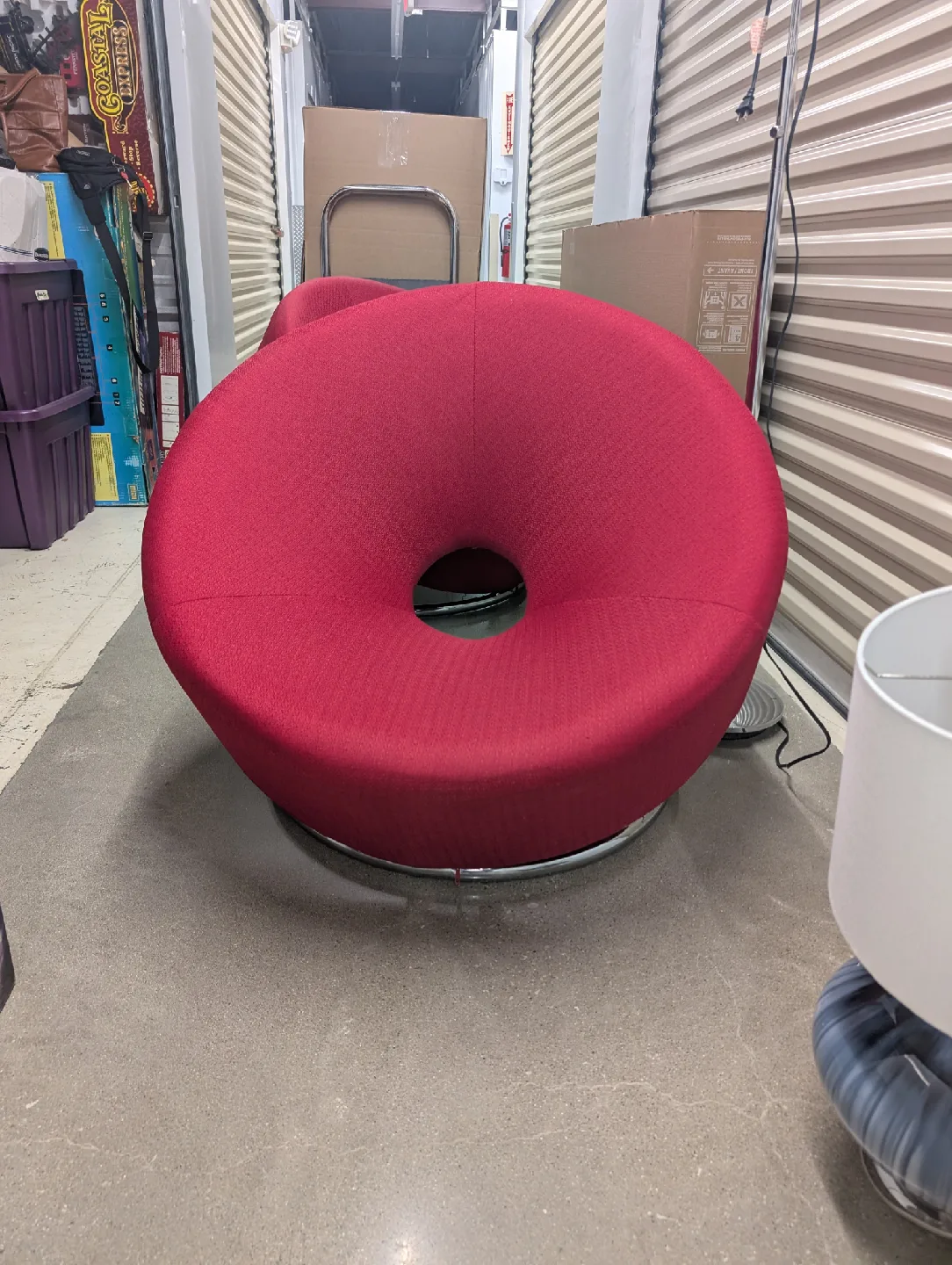 Red Donut Chair 1 of 2 thumbnail