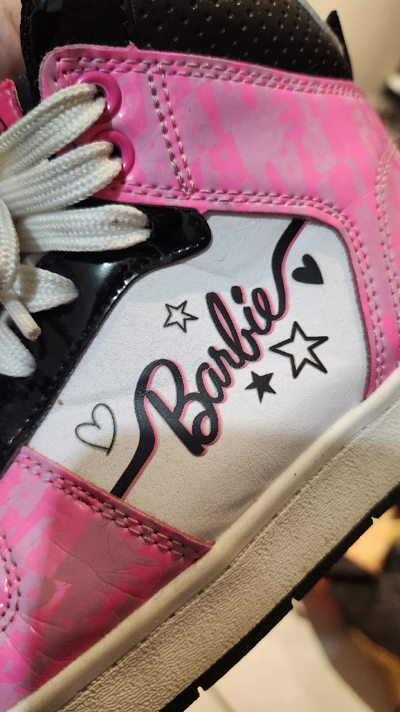 Barbie Pink & White High-Top Sneakers - photo 4