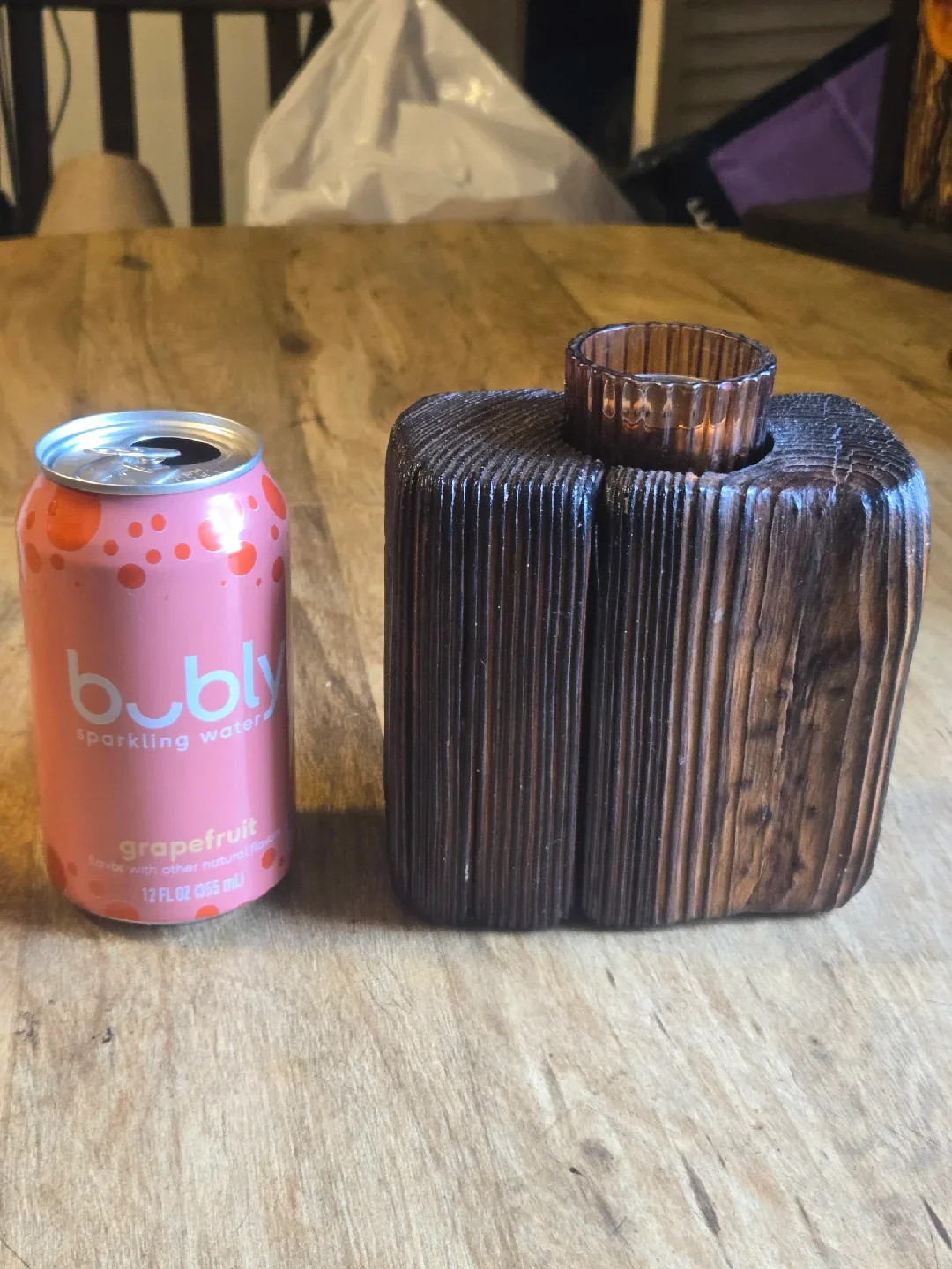 Rustic Wooden Candle Holder image indicator(5)