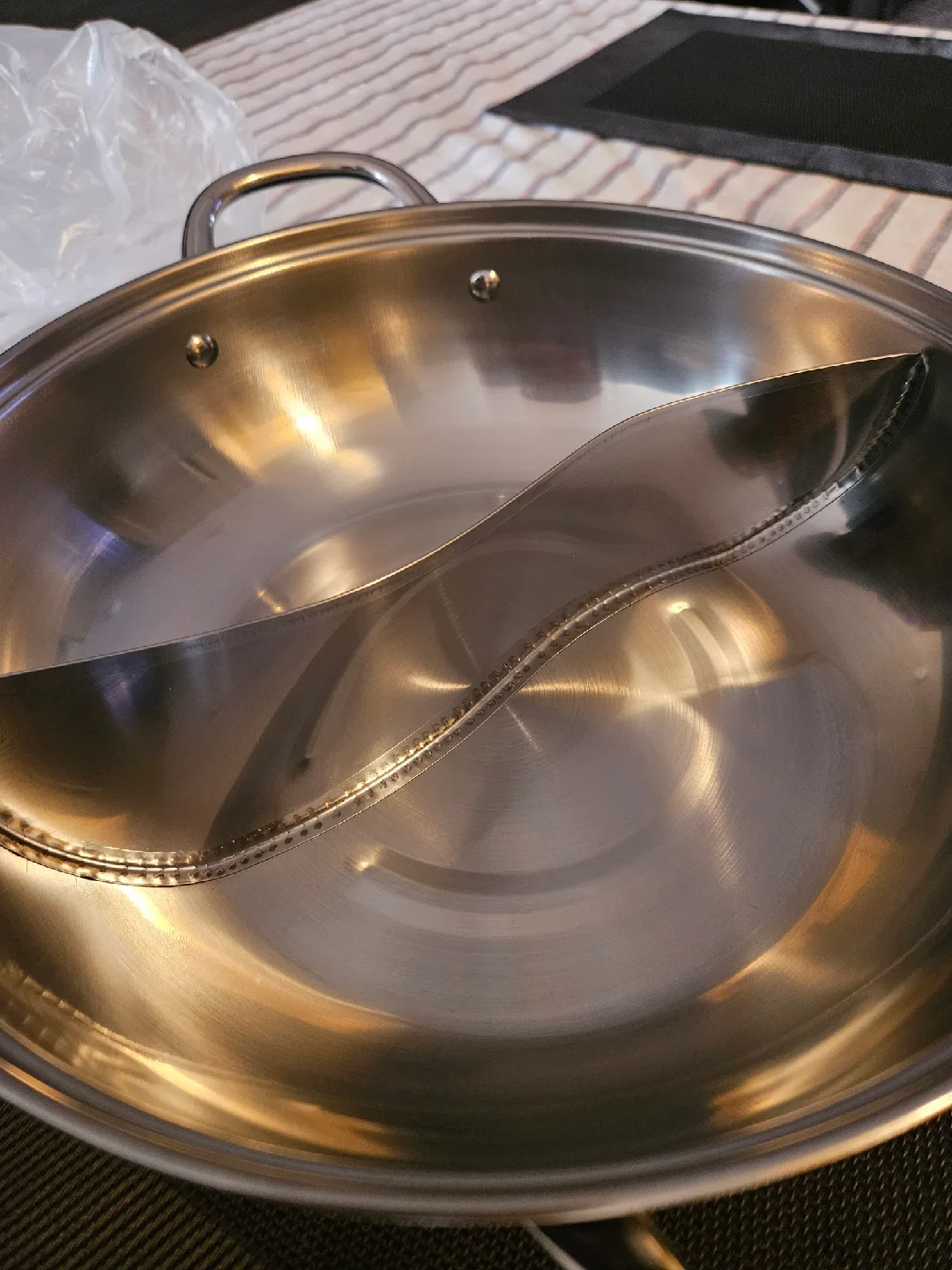 Stainless Steel Hot Pot with Divider - Brand New!