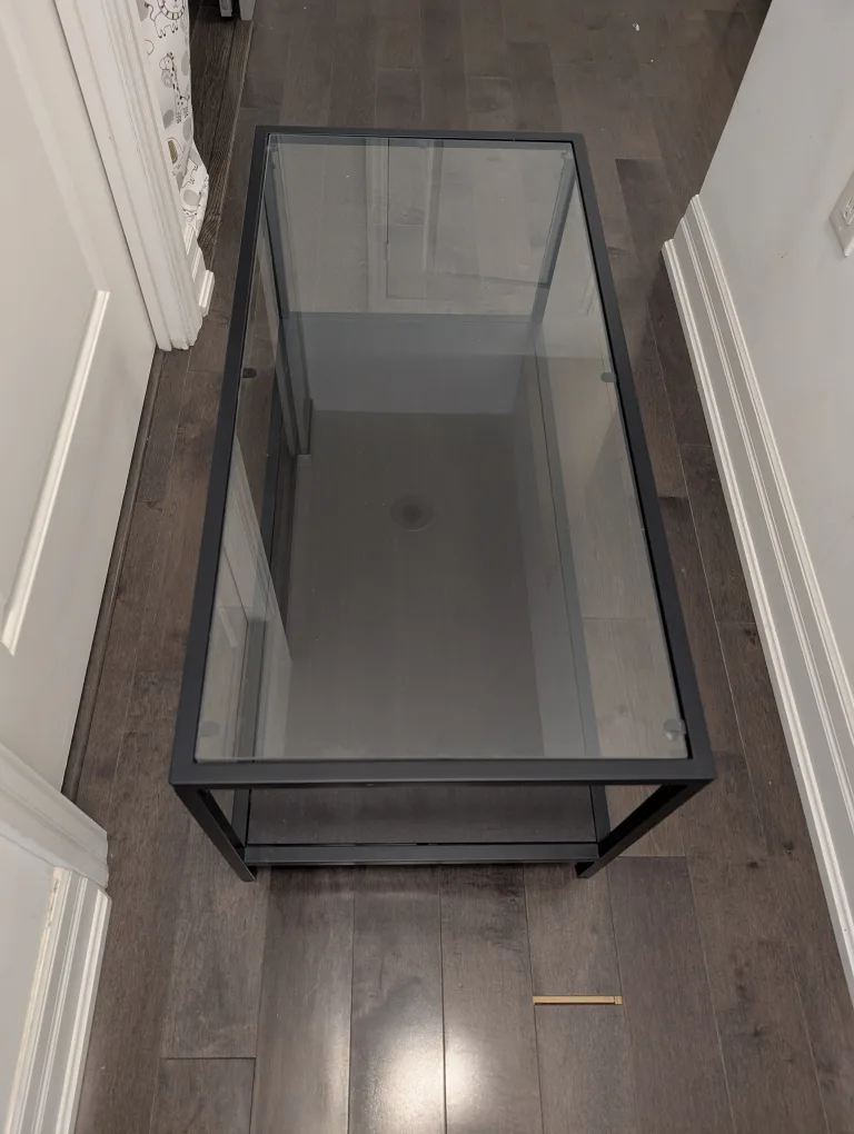 Glass Top Coffee Table - Black Frame thumbnail