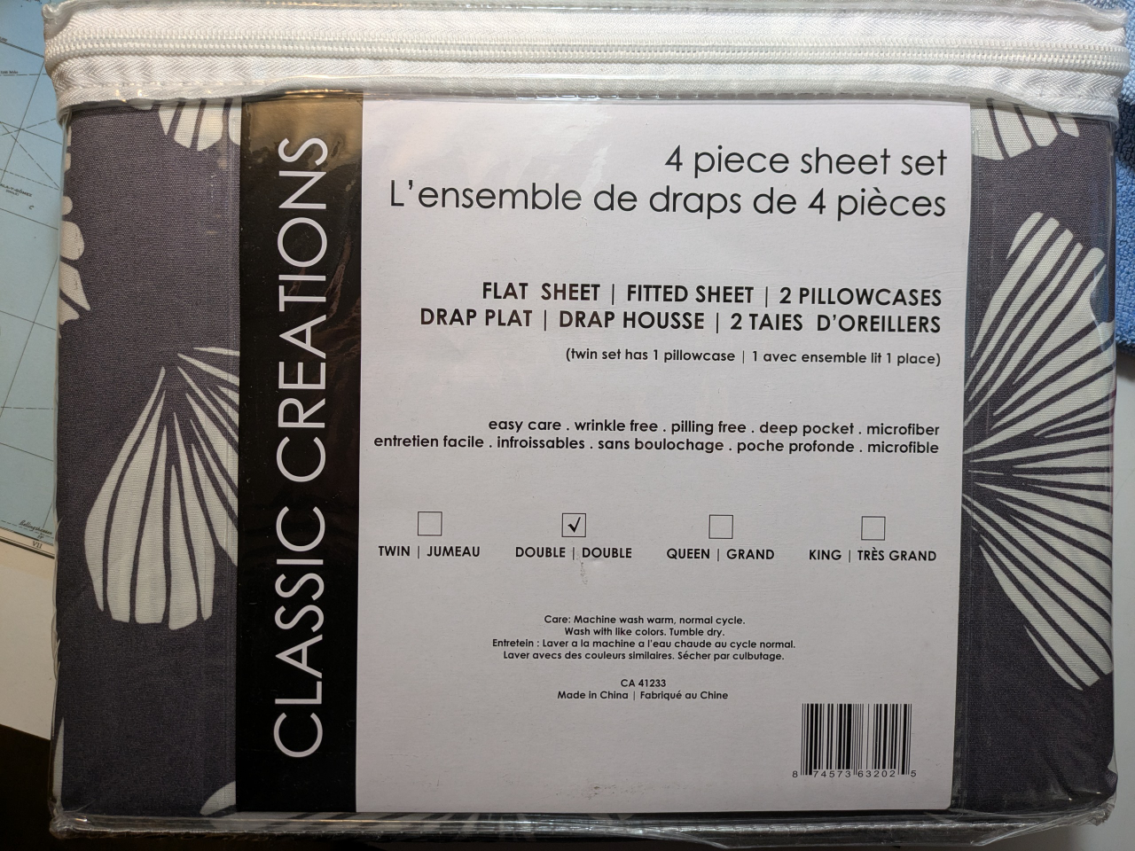 Classic Creations Double Sheet Set - New