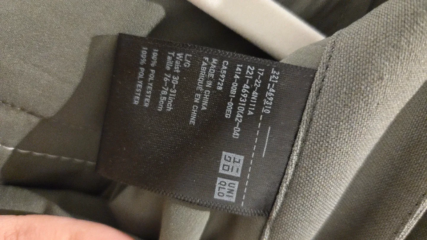 Uniqlo Olive Green Trousers - Size L image indicator(3)