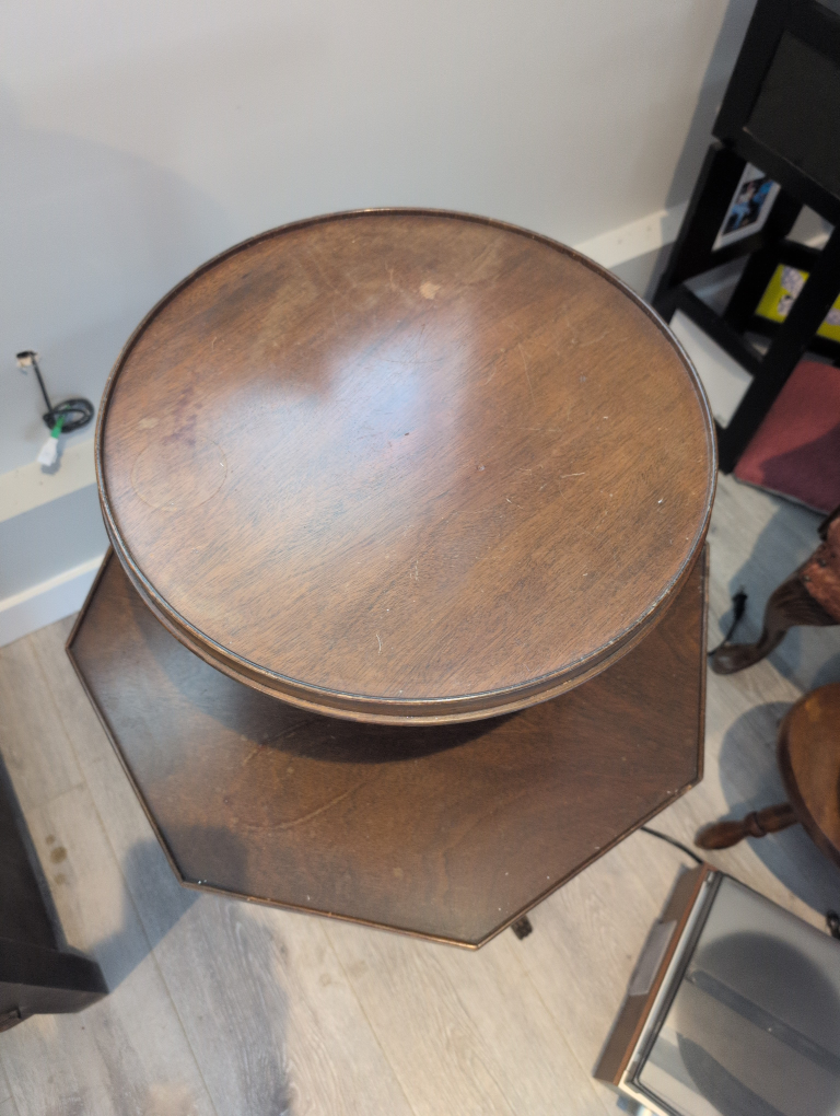 Wooden Octagon Accent Table - photo 2