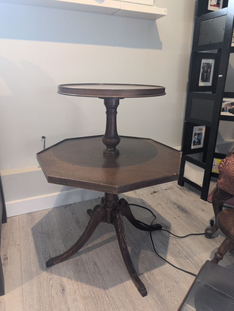 Wooden Octagon Accent Table - photo 3