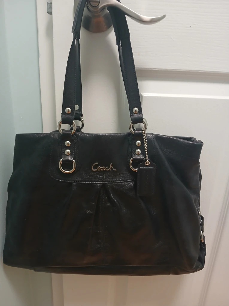 Coach Black Leather Satchel Tote - photo 3