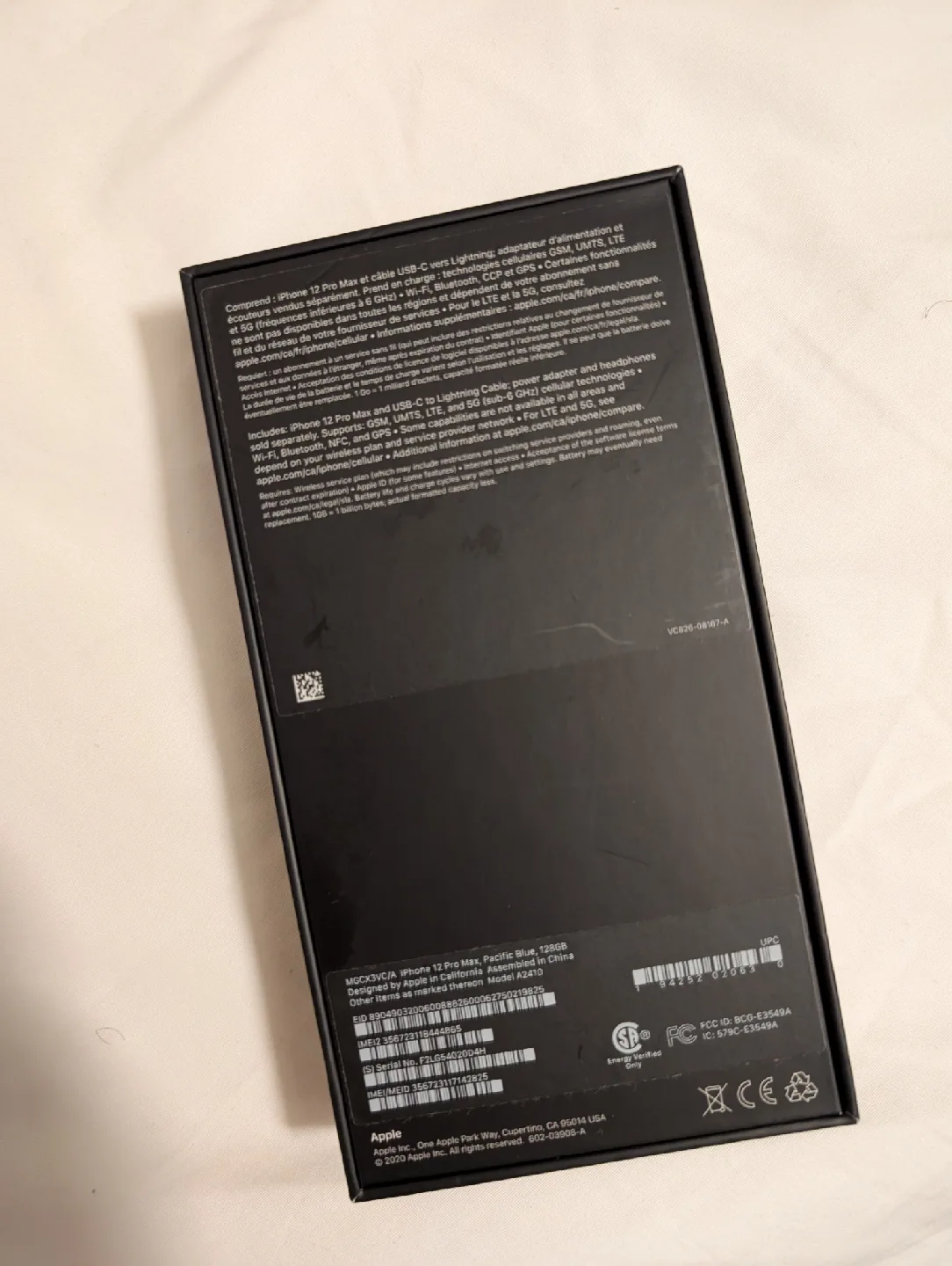 iPhone 12 Pro Max Pacific Blue **BOX ONLY** image indicator(3)