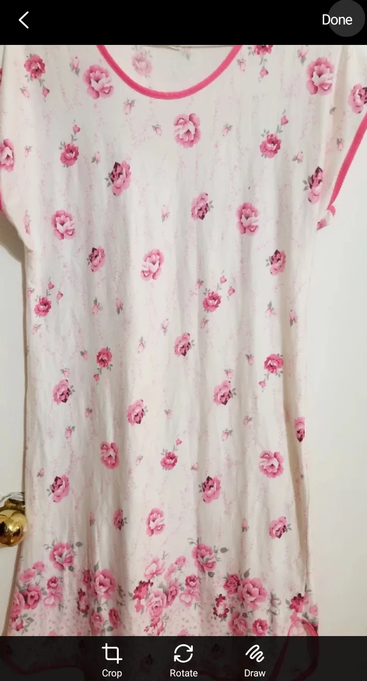 Ya Chao Floral Nightgown - Pink & White image indicator(2)