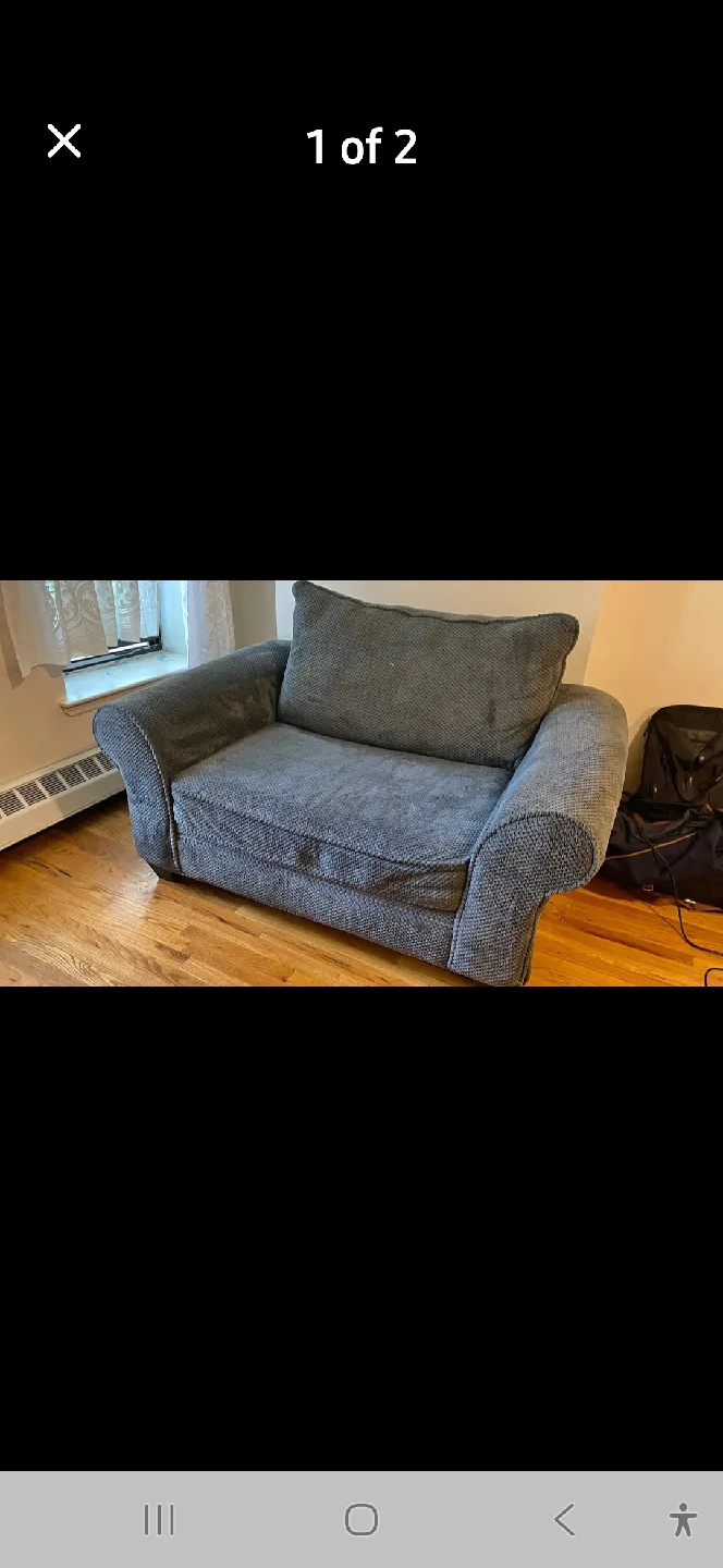 Gray Loveseat Chair thumbnail