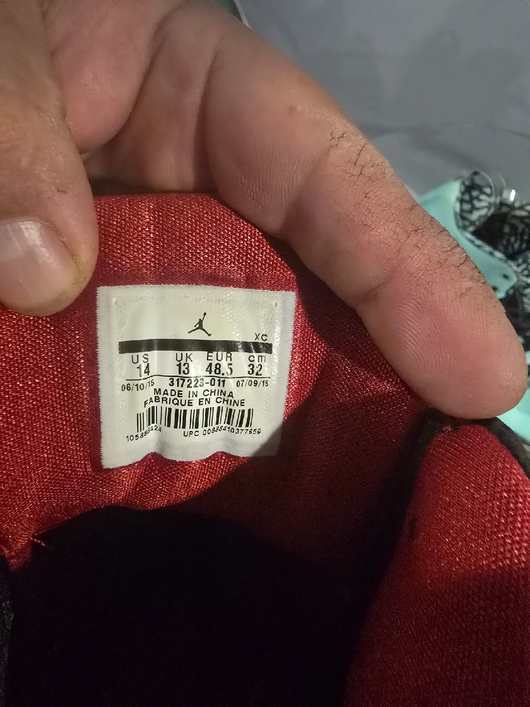 Jordan Flight 45 High Black/Red Size 14 image indicator(3)