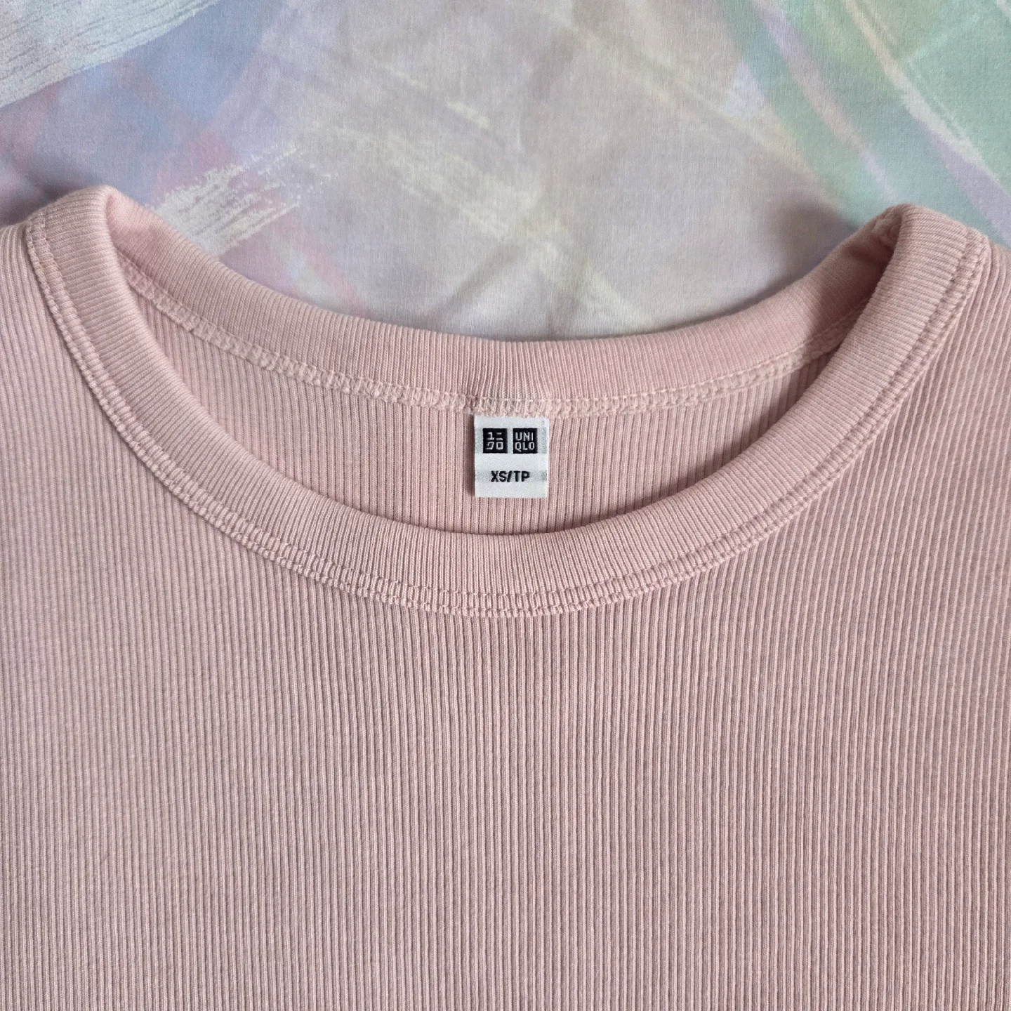 🆕UNIQLO Pink Ribbed Long Sleeve Top image indicator(3)